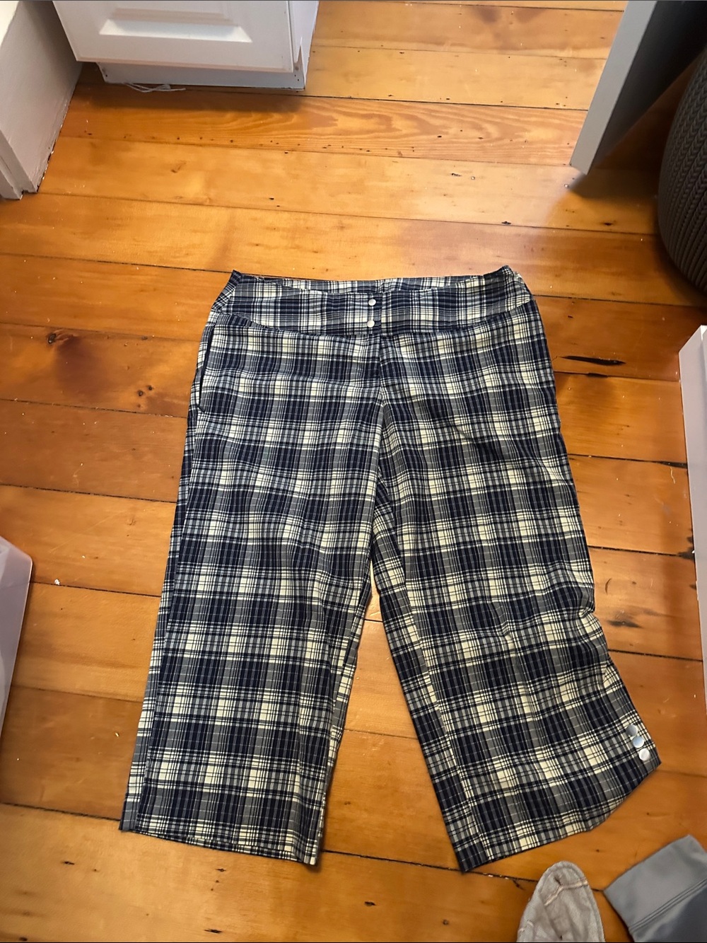 Jofit Navy and White Plaid Skort